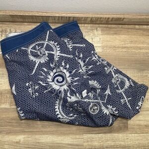 Vintage Rusty AOP Dragon‎ Warrior Board Swim Shorts Men 36 Surf Y2K Nylon 9" USA